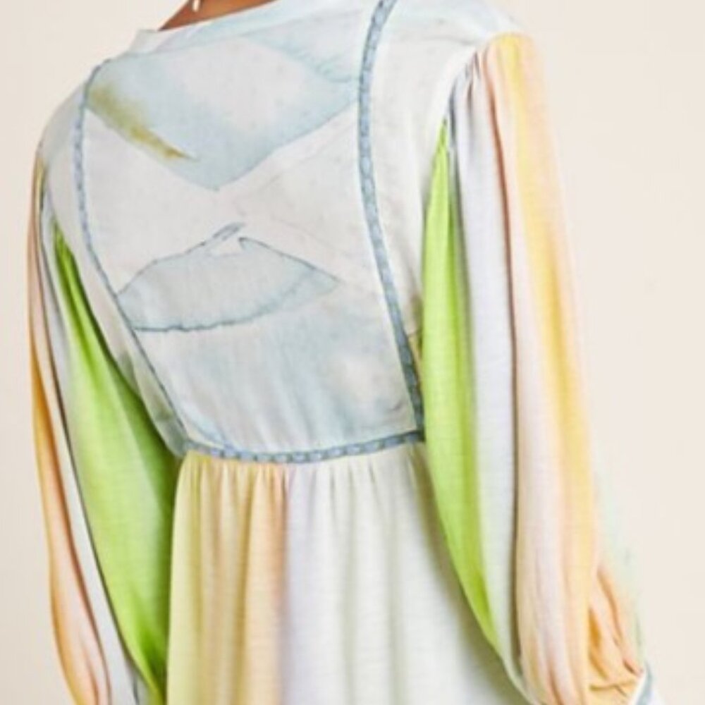 Anthropologie Bl^nk London Renata Size XS Pastel Artsy Blouse